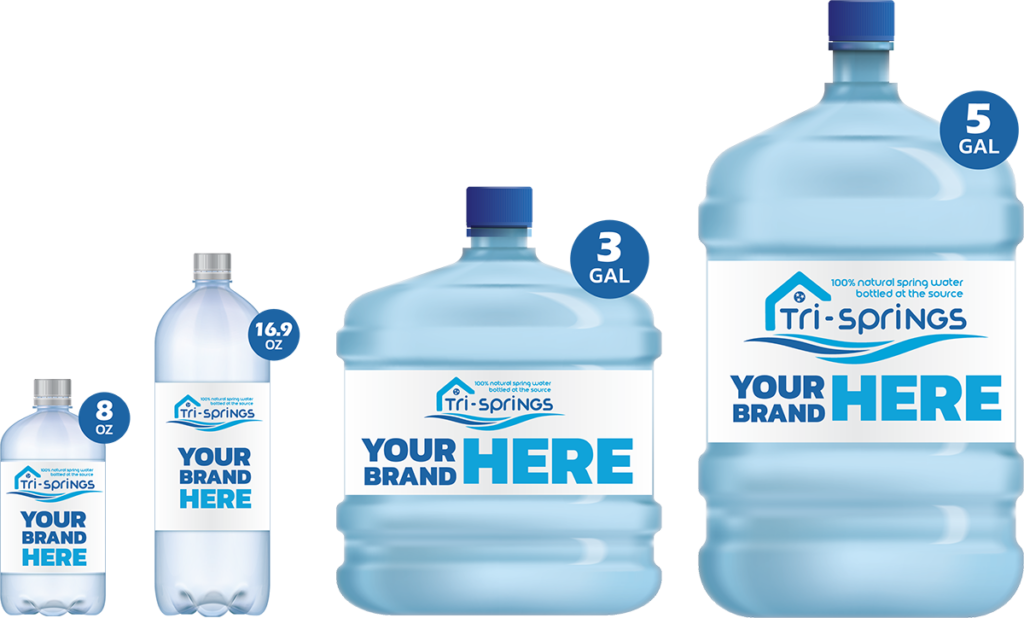 Private Label Spring Water Bottle Sizes TriSprings